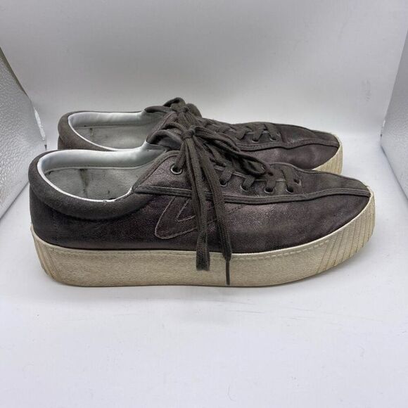 Tretorn Nylite Gray Suede Lace Up Sneakers Size 8.5 - Picture 1 of 12